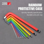 ThinkRider color Bike Repair Tools L-wrench Bicycle inner hexagon tool  Hex Key Wrench Set1.5/2/2.5/3/4/5/6/8/10mm ball-ended 9p