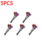 5pcs/set Cat Interactive Wand Colorful Feather Chicken Feather Cat Stick Bell Portable Creative Fashion Novelty Pet Cat Supplies