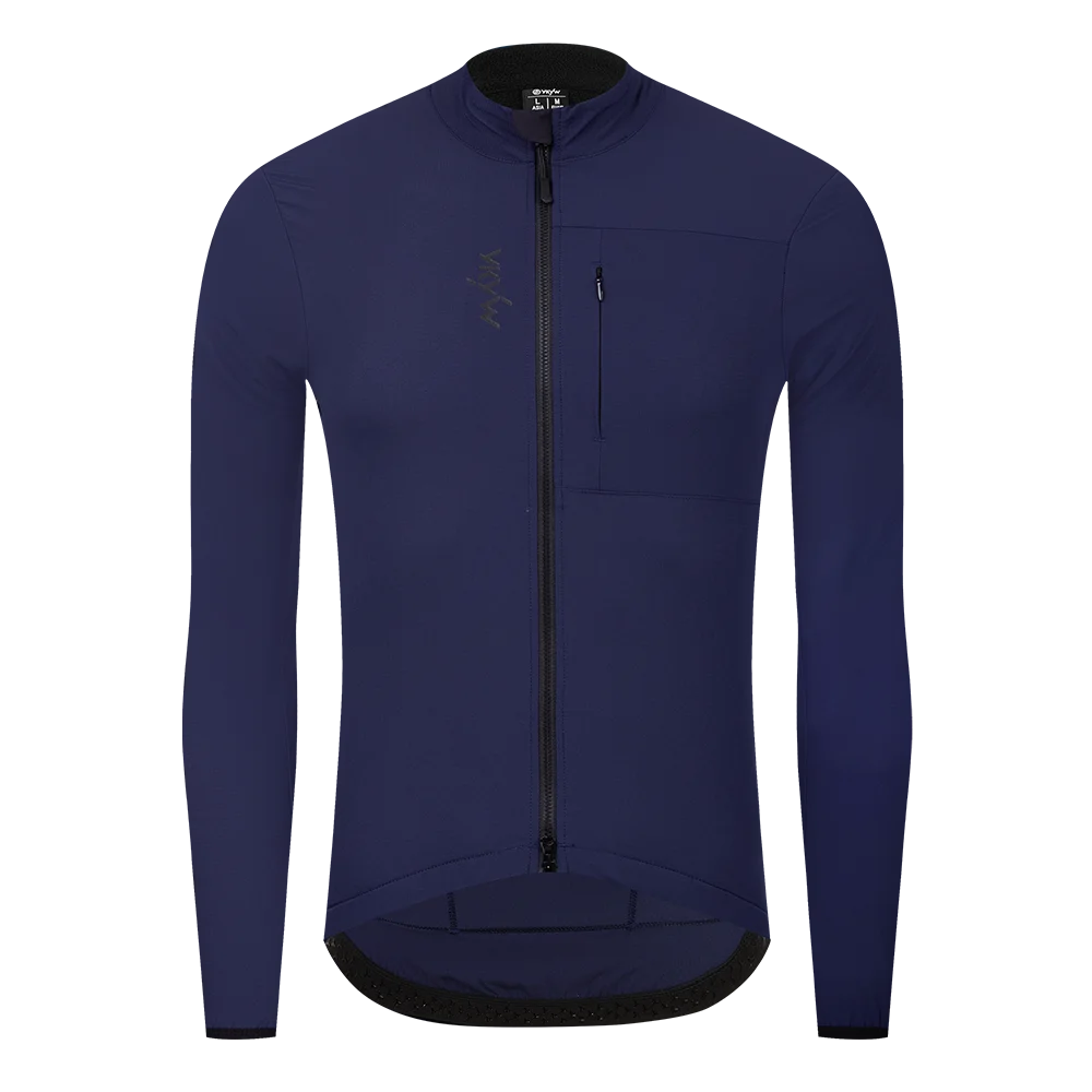 YKYW Waterproof Windproof Men Long Sleeve Cycling Jacket Thermal Fleece Bicycle Windbreaker Coat Road Bike Cycling Clothing Top
