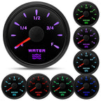0-190 Ohm Water Level Sensor 52mm Water Level Gauge with 7 Color LED Water Tank Meter Indicator Petrol Boat Car 12V24V Custom