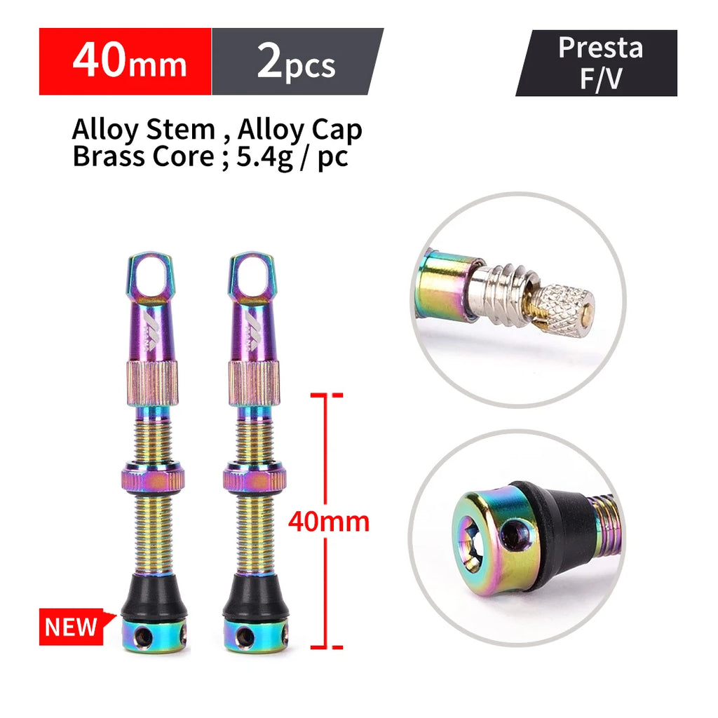MANA 1Pair Bicycle Presta Valve 40/53/63/78/100mm 7075 Aluminum Alloy For Tubeless Road/MTB/Gravel Bike-ELITEWHEELS Valve