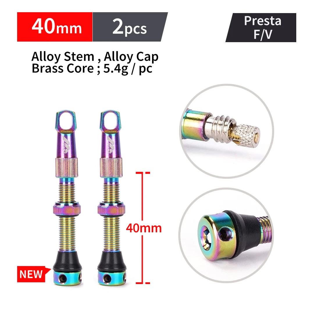 MANA 1Pair Bicycle Presta Valve 40/53/63/78/100mm 7075 Aluminum Alloy For Tubeless Road/MTB/Gravel Bike-ELITEWHEELS Valve