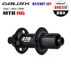 GOLDIX M370 36T Ratchet Bicycle Hubs 28 Hole J-Bend Spoke Center Lock Disc Brake Mountain Bike Hub HG/XD/MS 4pcs Seal Bearing