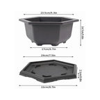 Flowerpots Imitation Purple Clay Succulent Plants Pots Outdoor Garden Landscape Bonsai Pot Trays Rectangular Square Planter