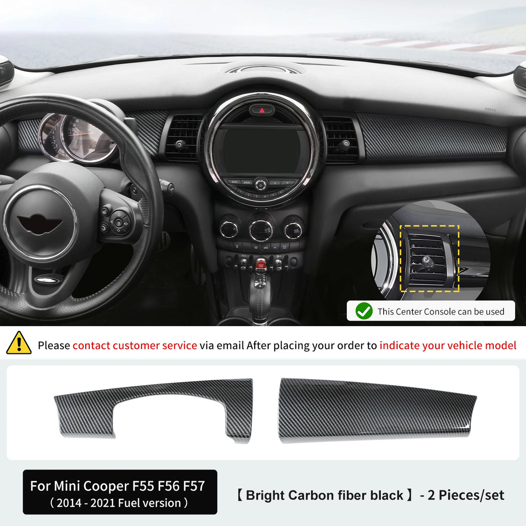 Center Console Decorative Shell Cover for Mini Cooper F55 F56 F57 2014-2021 ABS Leather