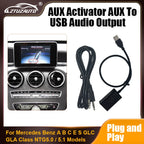 7 Inch Car Screen AUX to USB Adapter for Mercedes Benz NTG 5.0 / 5.1 System Audio Input Output Converter Aux Activator