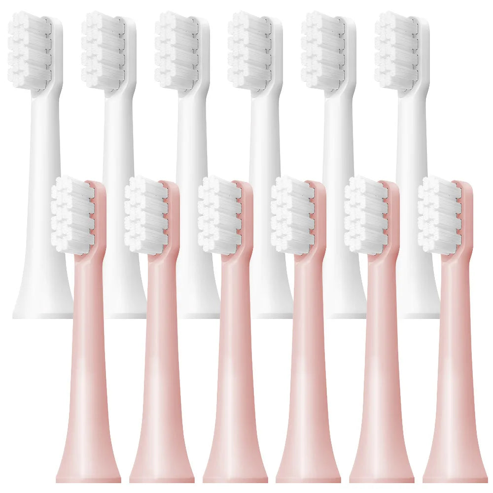 Replacement Brush Heads for MIJIA T100 Electric Toothbrush, DuPont Soft Bristles, 6/12pcs