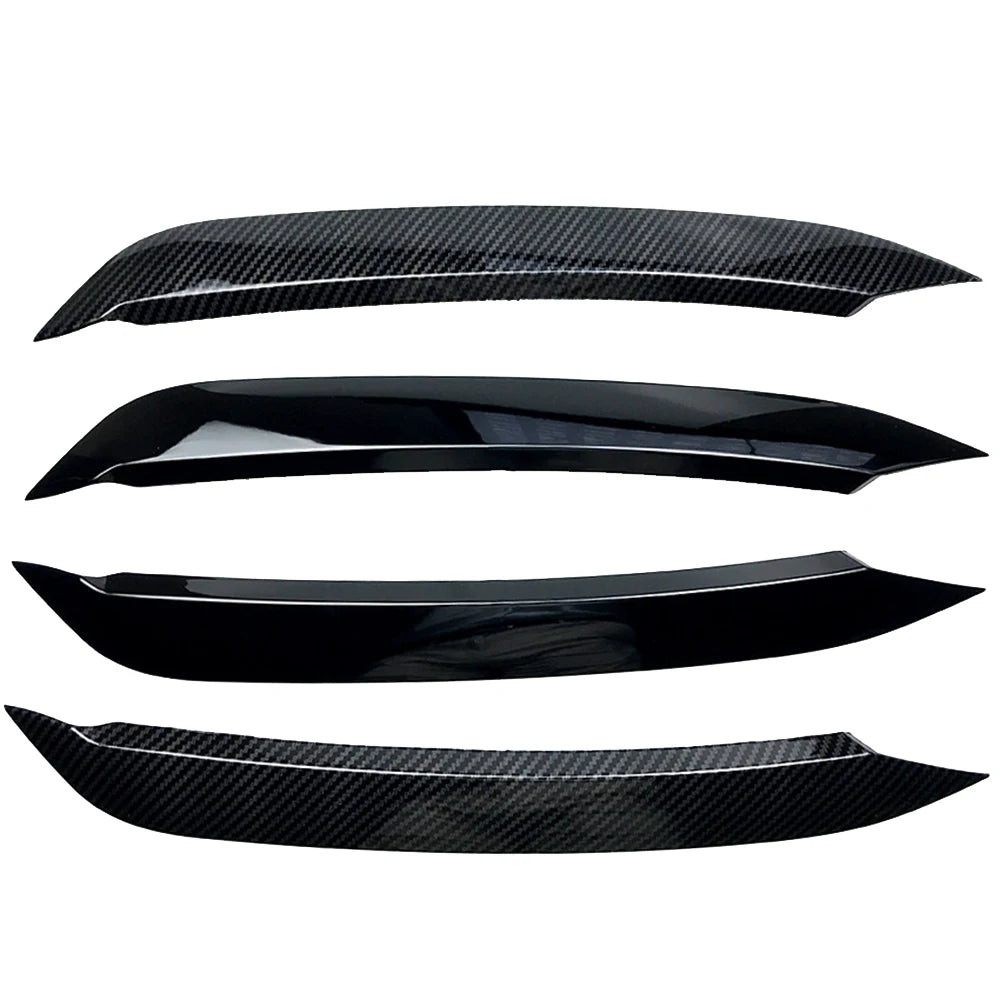 2pcs/set Front Headlight Eyelids Eyebrow Trim Decoration Sticker for VW Polo MK6 2019-2022 Molding Lamp Eyebrow Strips Lid Cover