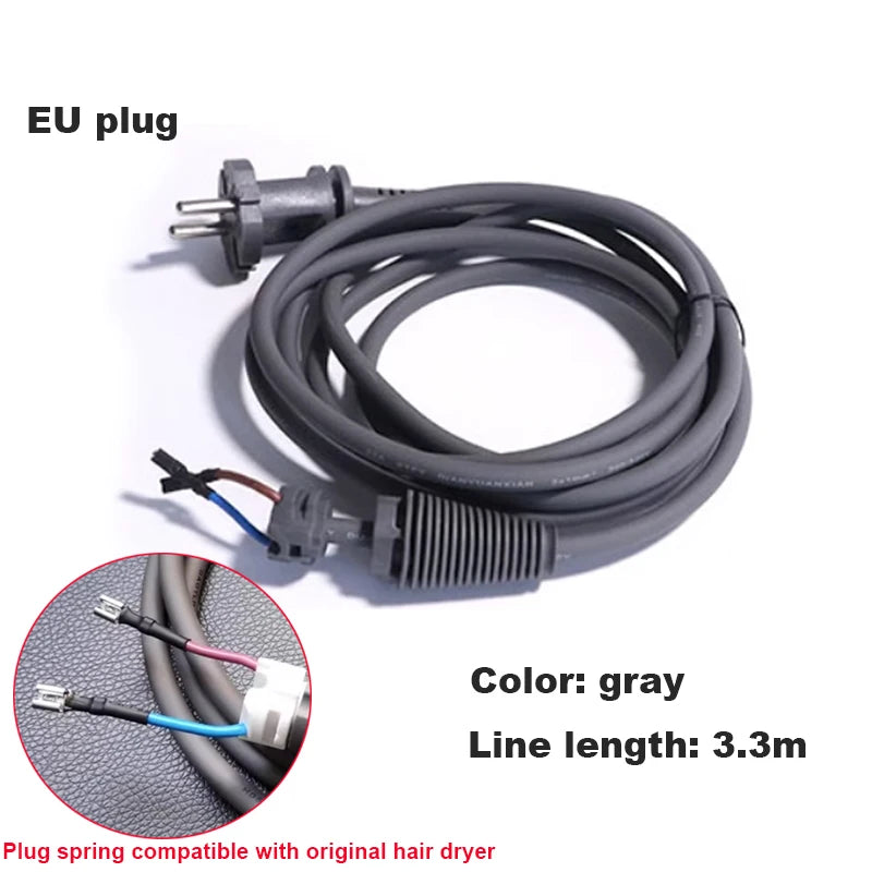 compatible supersonic hair dryer HD01/HD02/HD03/HD08 Power Line British/EU 220V substitute repair break upgrade accessories