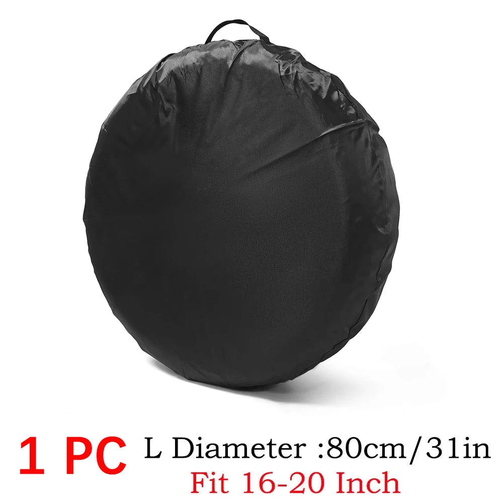 1/2/4PCS Polyester Car Auto Wheel Tire Cover Protector Car Spare Tire Cover Tyre Wheel Covers For Vehicles Dustproof Tire Bags
