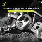 RRSKIT Mountain Bicycle Lock Pads For Time Mountain Bike Self-Locking Pedal ATAC System Stainless Steel Mountain Bike Cleats