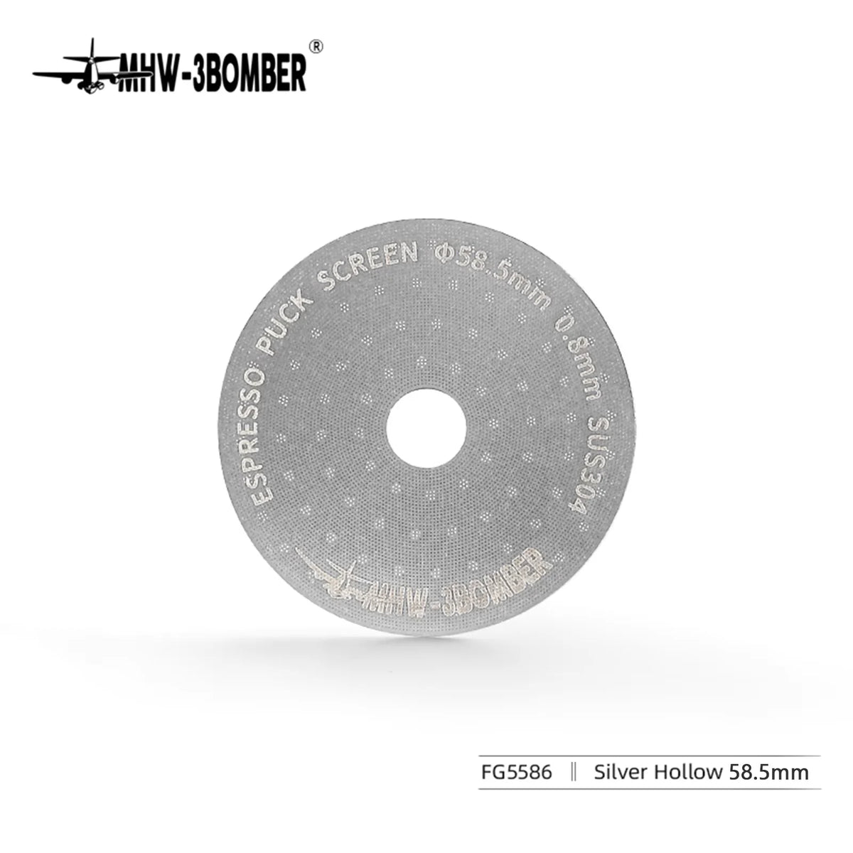 MHW-3BOMBER Titanium Coating Espresso Puck Screen 51/53/58.5mm Reusable Metal Filter 0.8mm Thickness Lower Shower Screen