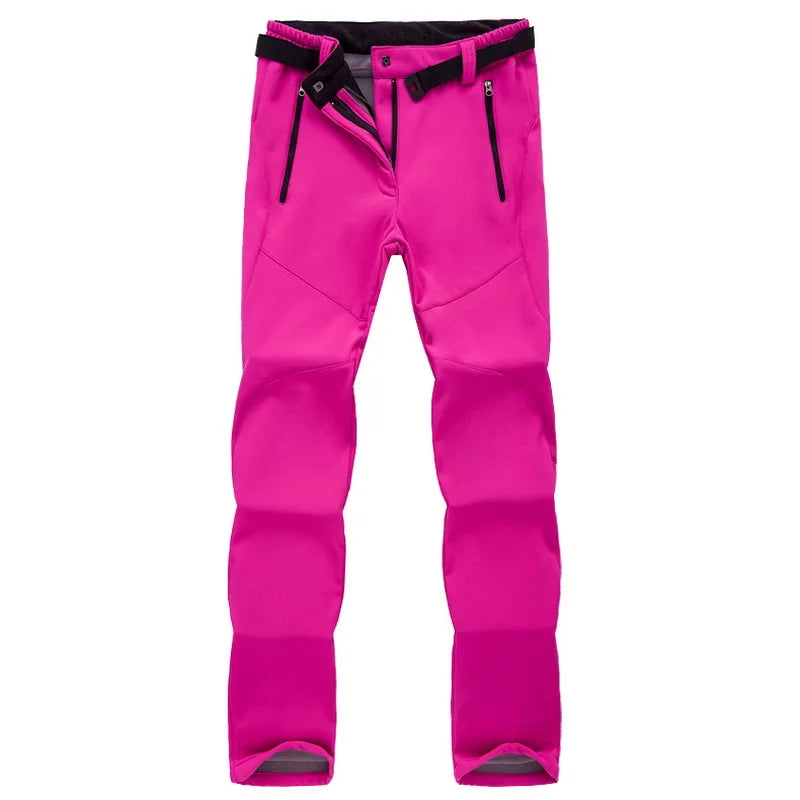 Fanuocetar Thick Warm Fleece Winter Pants Women, Waterproof, Hiking, Trekking, Camping, Skiing, Soft Shell Windproof Trousers
