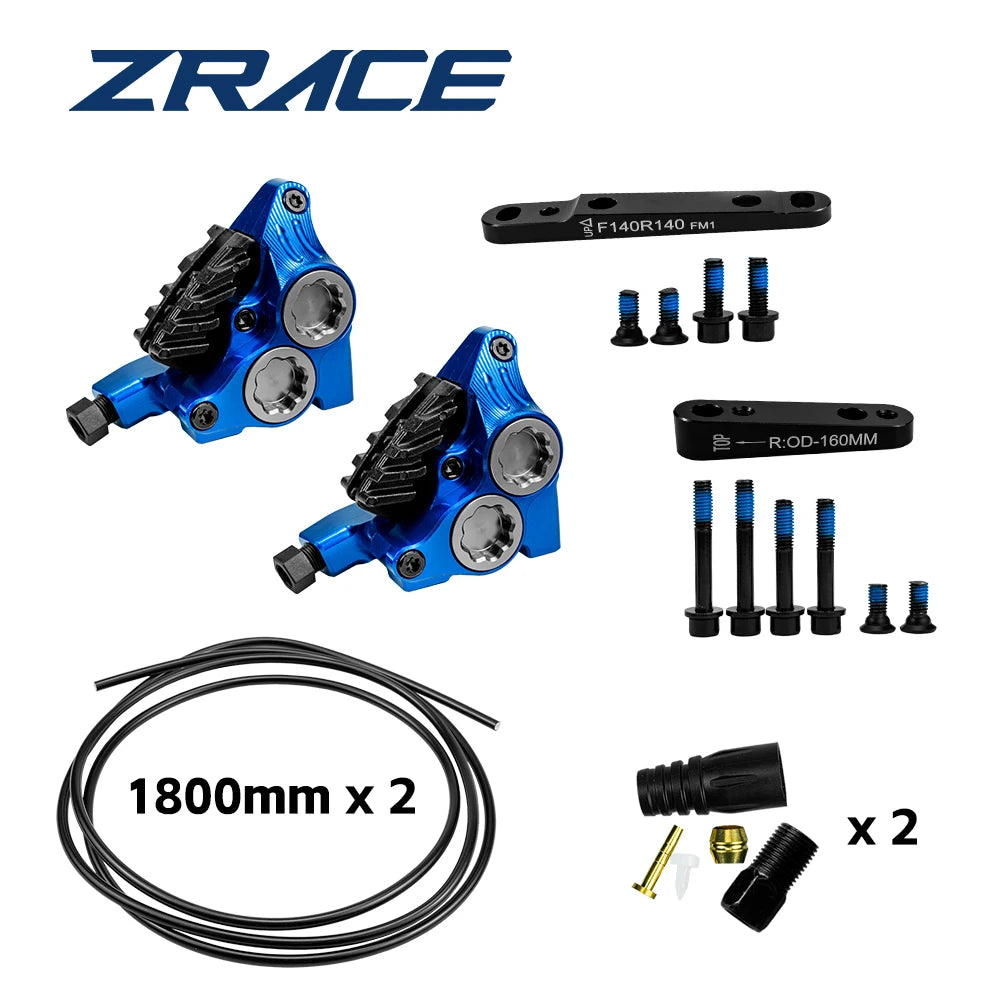 ZRACE XG4 Road Hydraulic Brake Caliper Flat Mount Four-piston Caliper, Ice Technology Brake Pads, CNC lightweight
