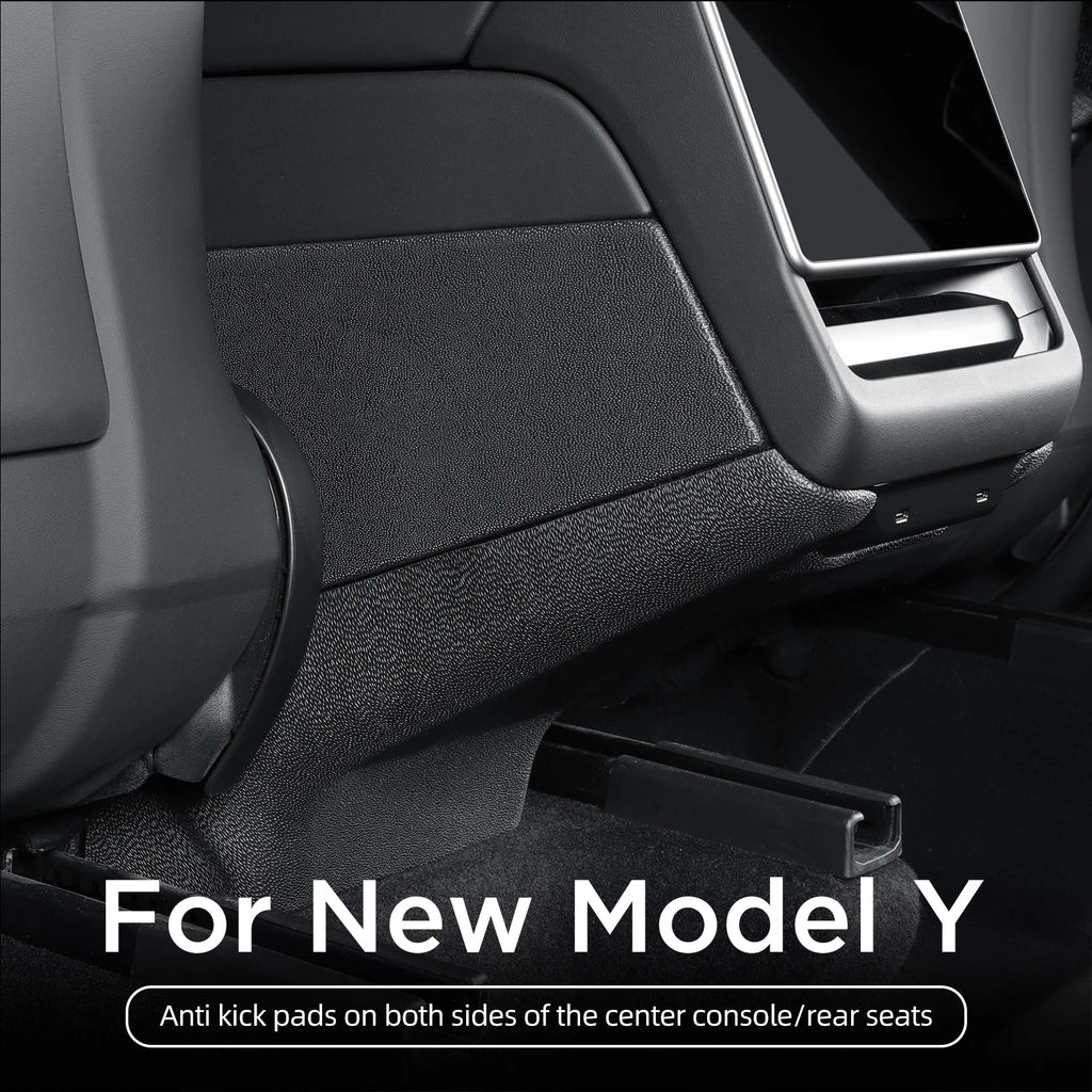 LUCKEASY for Tesla Model Y Launch 2025 2026 Juniper Anti-dirt Protective Pad Central Control Side Anti Kick Pad TPE Accessories