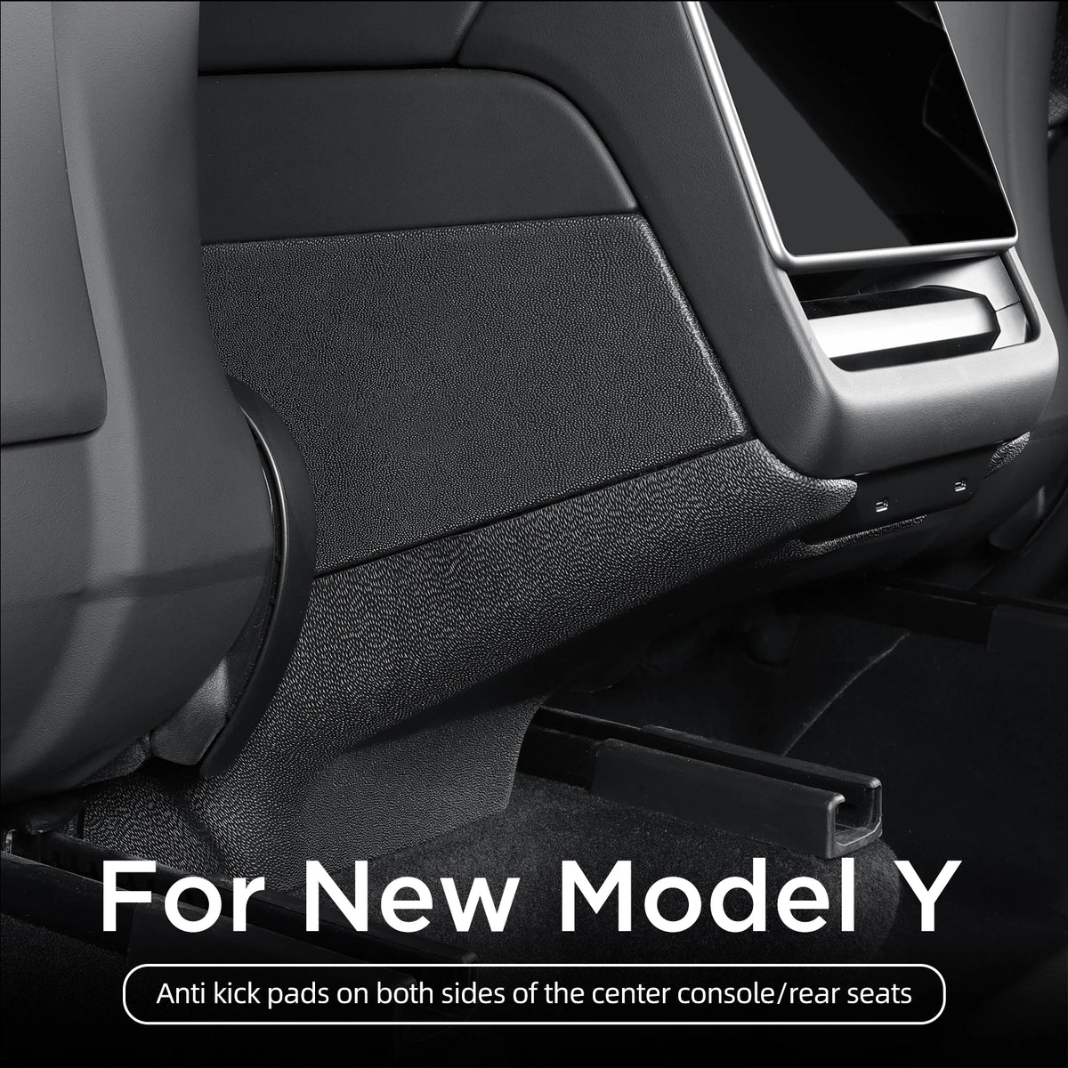 LUCKEASY for Tesla Model Y Launch 2025 2026 Juniper Anti-dirt Protective Pad Central Control Side Anti Kick Pad TPE Accessories