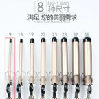 Temperature Setting Electric Hair Curler Straightener Long Curling Tong Wand 9-38mm Professional Hair Curling Iron LCD Screen