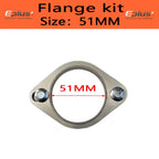 Eplus Car Motorcycle Exhaust pipe Muffler Flange Joint Kit Universal 2 Holes 304 Stainless Steel 51MM 63MM 76MM