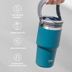 Tyeso 900ml Stainless Steel Insulated Travel Mug Tumbler with Lid, Black