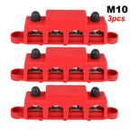 Caravan RV Power Distribution Block 4 Ways 48V 250A DC Bus Bar Electro Junction For Boat Truck Car Accessories M8 M10 Studs