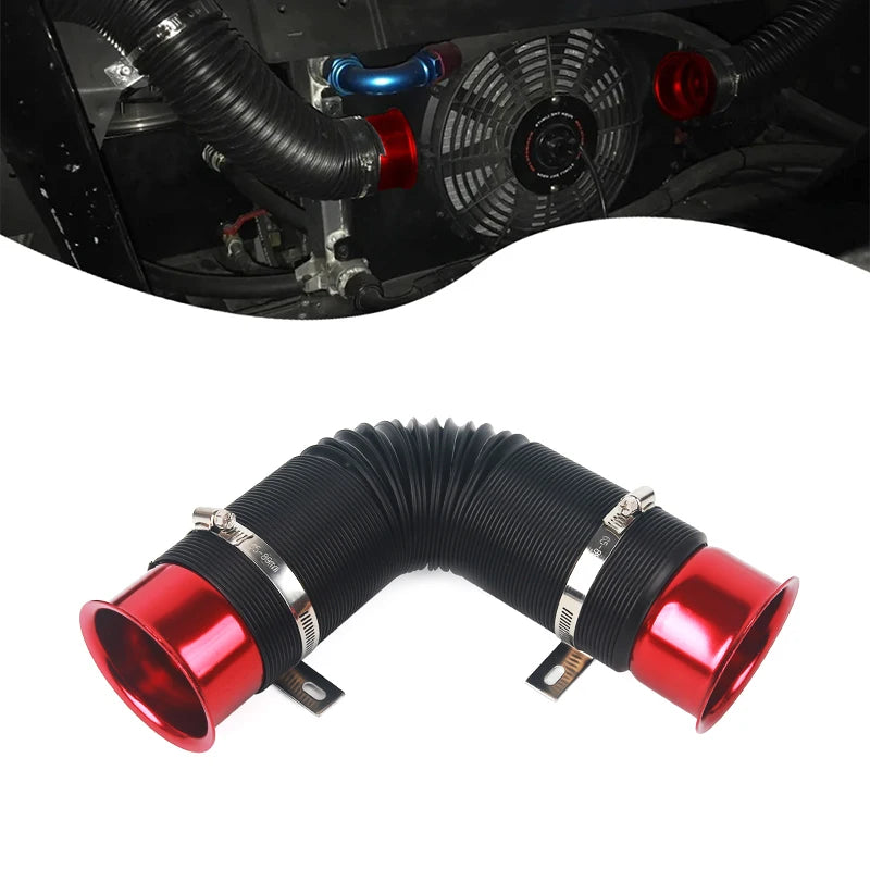 76MM Car Cold Air Turbo Intake Inlet Pipe Adjustable Flexible Duct Tube Hose Cold Feed Duct Pipe