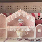 Handmade desktop storage rack organizer, pink, 30x30x8cm