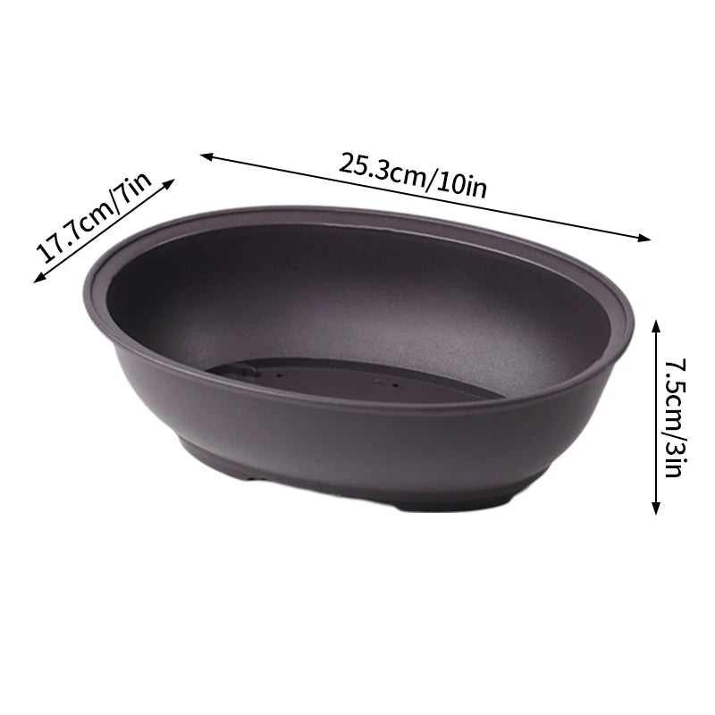 Flowerpots Imitation Purple Clay Succulent Plants Pots Outdoor Garden Landscape Bonsai Pot Trays Rectangular Square Planter