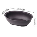 Flowerpots Imitation Purple Clay Succulent Plants Pots Outdoor Garden Landscape Bonsai Pot Trays Rectangular Square Planter