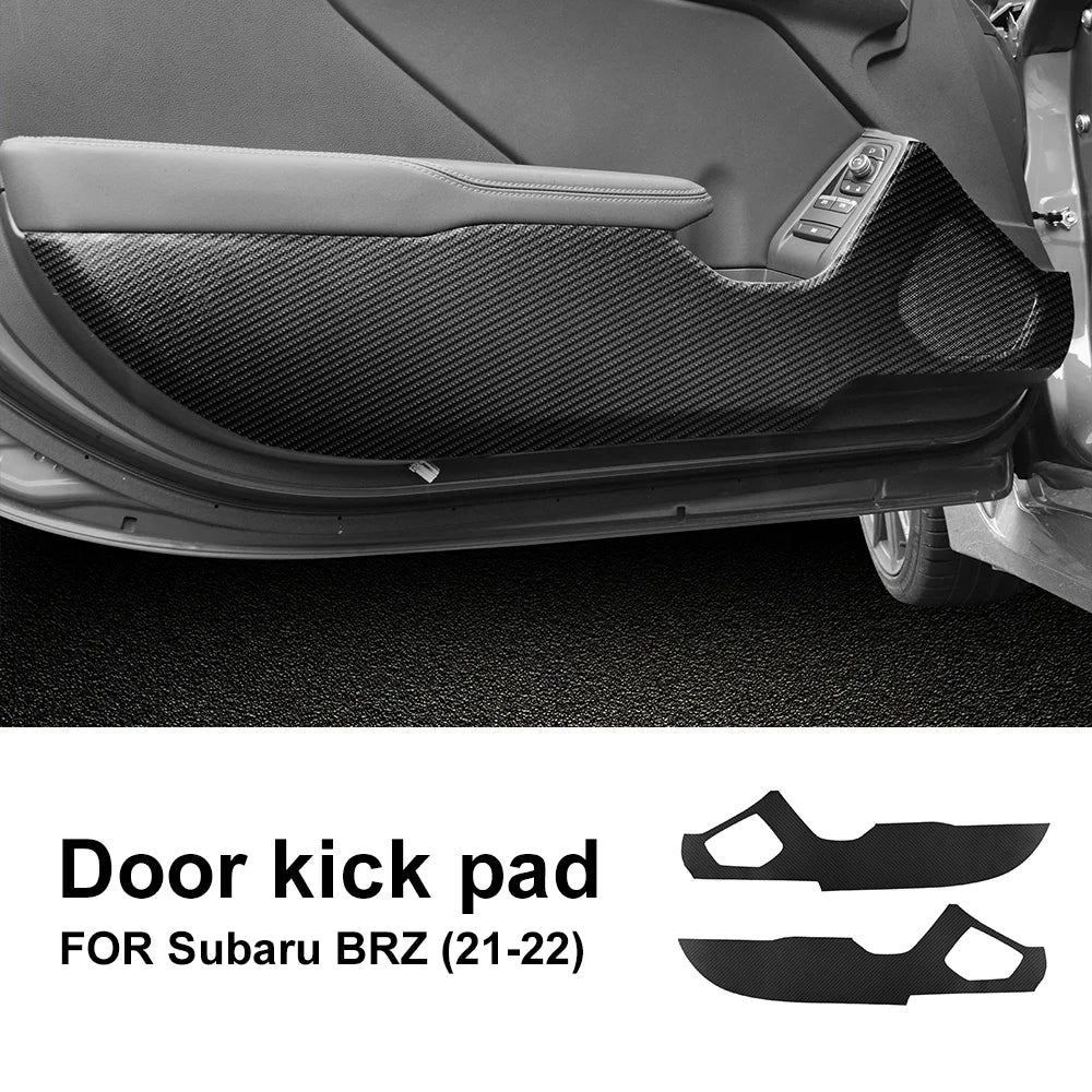 Suede For Subaru BRZ Toyota GR86 2021 2022 2023 2024 2025 Anti-kick Pad Sticker Leather Carbon Car Door Protection Accessories