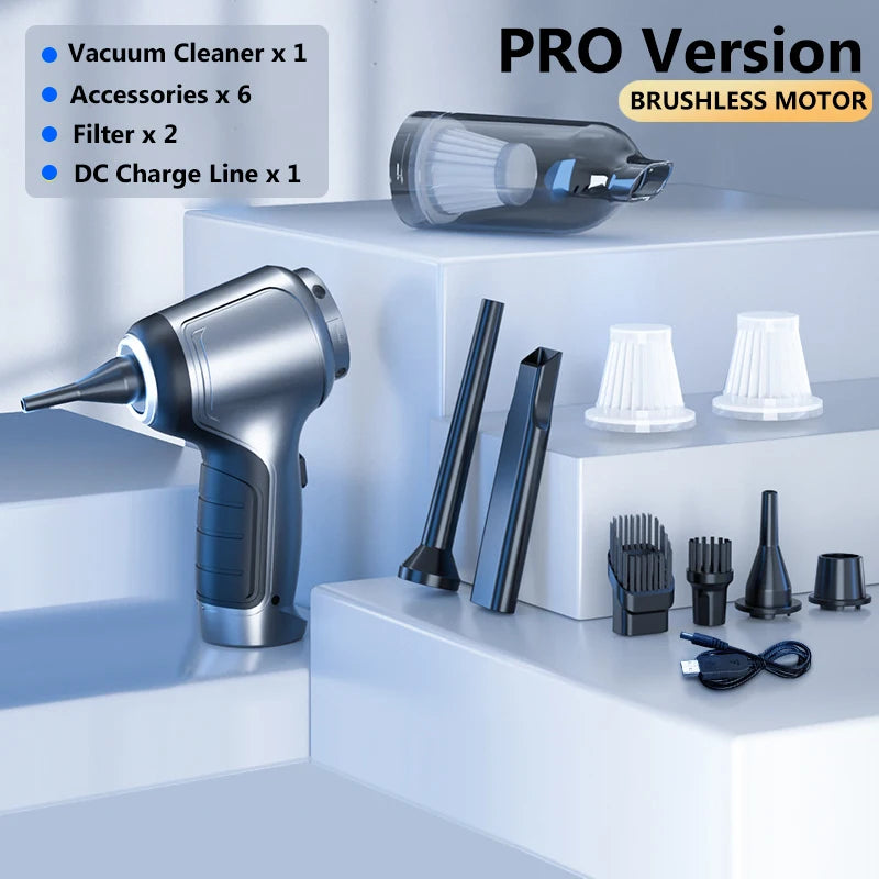 15000Pa Wireless Car Vacuum Cleaner Strong Suction Handheld Auto Vacuum Home & Car Dual Use Mini Vacuum Cleaner Home Appliance