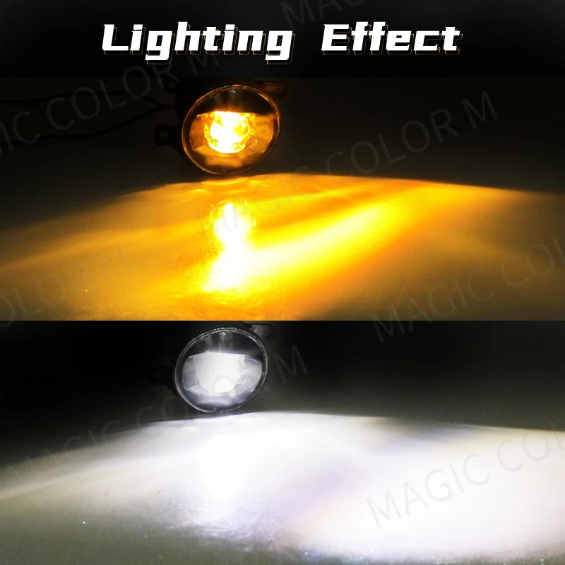 LED Fog Light For Citroen Ford Honda Suzuki Isuzu Mitsubishi Renault Auto Car Fog Lamp 8000LM 30W White Yellow 12V Waterproof