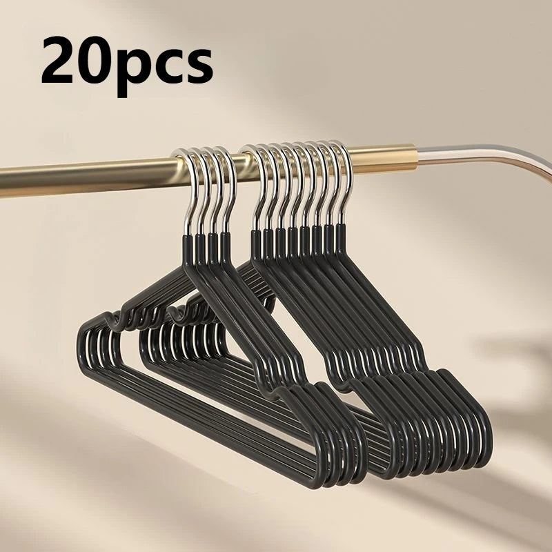 20/30pcs Metal Clothes Hangers, Anti-Slip Heavy Duty Space Saving Hangers for Closet Organization, Garage, Boutique & Home Use