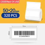 Niimbot  B1 White Sticker 3/5/10 Rolls Waterproof Paper Adhesive Label White Anti-Oil For B1 B21 Mini Thermal Printer Tape