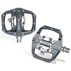 BUCKLOS MTB SPD Compatible Dual Platform Clipless Pedals, Black/Blue/Grey/Red Options