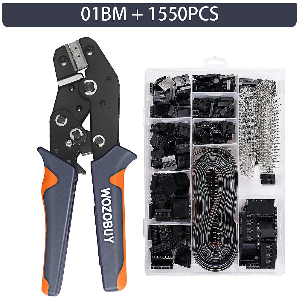 SN-01BM ratcheting wire crimping tool set with insulated terminals kit (310-1550pcs)