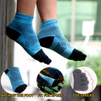 COOLMAX Five-Finger Socks High Performance Cushion Toe Socks Wicking Moisture Breathable Quick Dry Running Sport Socks