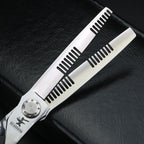 Unique double-sided tooth thinning scissors Japan 440C cutting scissors and thinning scissors