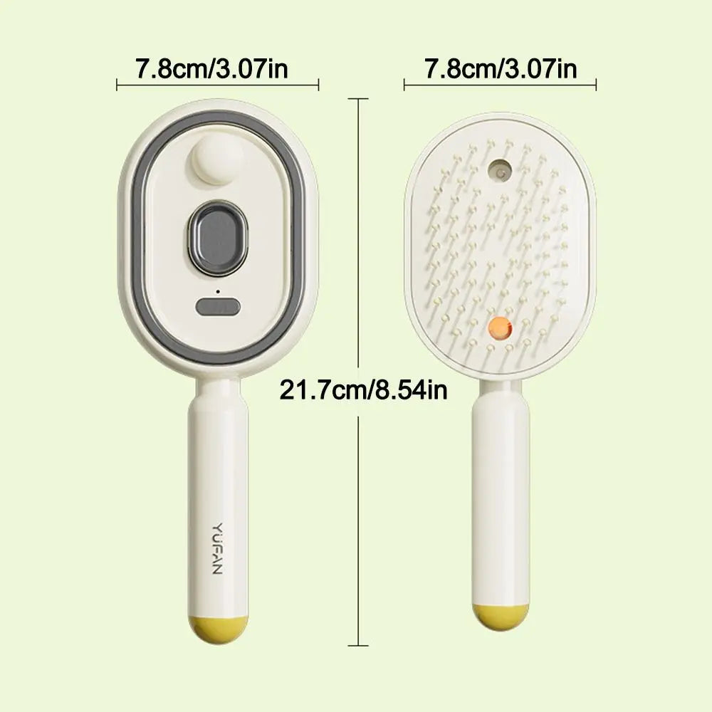 Electric spray massage hair comb with oil applicator, anti-static self-cleaning, 1pc