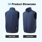 Lightweight Outdoor Work Cooling Vest - Men's 3-Speed 9-Blade Fan System for Camping, Fishing, Construction & Heat Relief