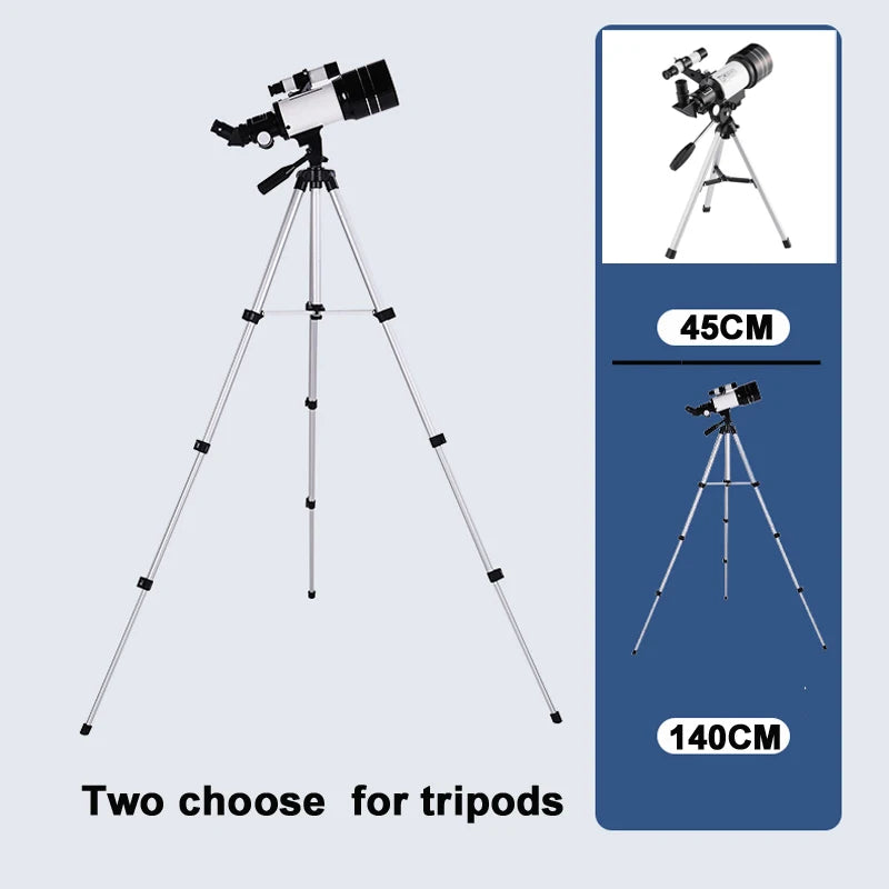 Professional Astronomical Telescope F30070 Monocular 150 Times Zoom HD Night Vision  View Moon Star  AZM70300 Stargazing
