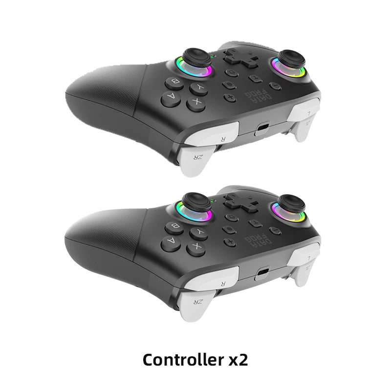 DATA FROG 2 Pack Wireless Pro Controller Gamepad for TV Console Box PC Android iOS Gaming Support HD Vibrate Ergonomic Grip
