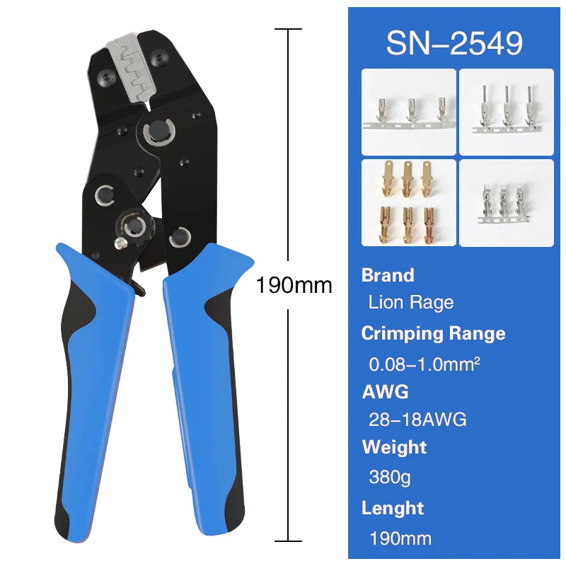 SN-2549 self-adjusting wire crimping pliers set for PH2.0/XH2.54 terminal pins