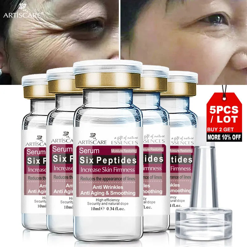 ARTISCARE Six Peptides Face Serum 5pcs/Lot for Moisturizing Facial Essence Skin Care Peptide Face Liquid