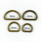 5/10Pcs 20-38mm Bronze Metal Buckles O D Ring Buckle Swivel Lobster Clasp Backpack Carabiner Clips Webbing Strap Adjuster Slider
