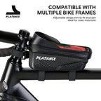 PLATANIX EVA Hard Shell Bike Top Tube Bag Touch Screen Phone Holder Waterproof Bicycle Frame Storage