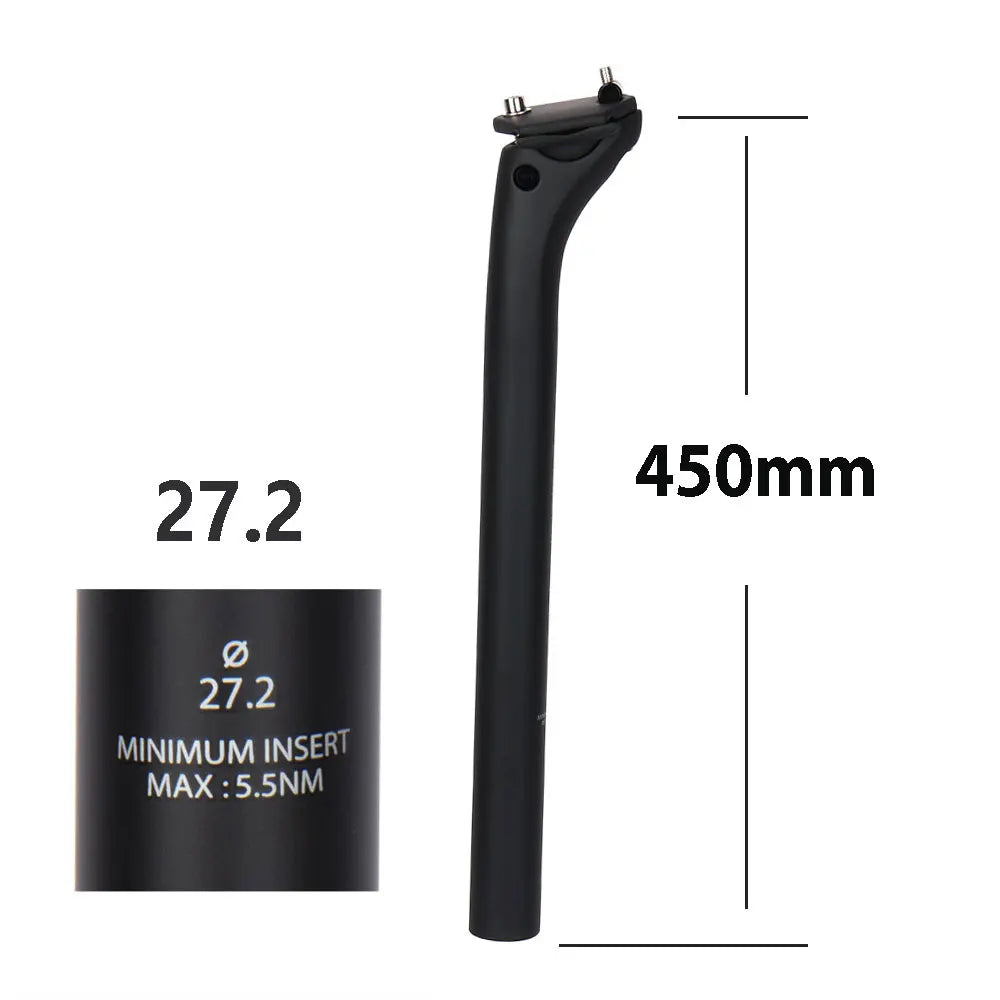 ELITAONE MTB Carbon Seat Post 20mm Offset 25.4-31.6mm Clamp 350-450mm Length Mountain/Road Bike Seatpost Lightweight Design