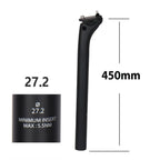 ELITAONE MTB Carbon Seat Post 20mm Offset 25.4-31.6mm Clamp 350-450mm Length Mountain/Road Bike Seatpost Lightweight Design