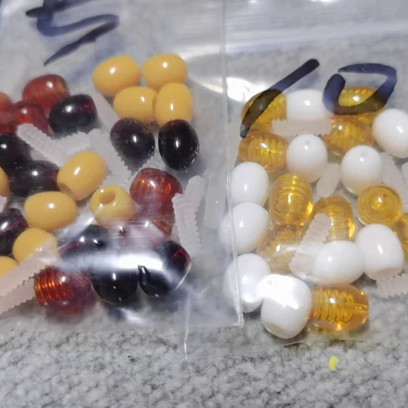 5-Pack Amber Plastic Thread Clasps Safety Bead Connector Clasp for Closure Necklace/diy Jewellery Hidden Buckle for Jewelry