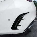 For Mercedes Benz C-Class W205 4-Door C180 C200 C260 C43 AMG 2015-2021 Rear Bumper Side Outlet Spoiler Air Vent Knife Trim