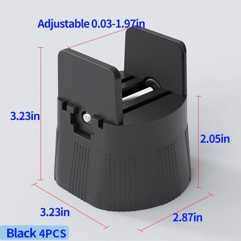 Square Black 4pcs